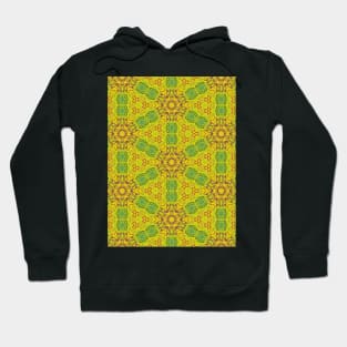 Green, Yellow and Mauve Hexagonal Pattern  - WelshDesignsTP004 Hoodie